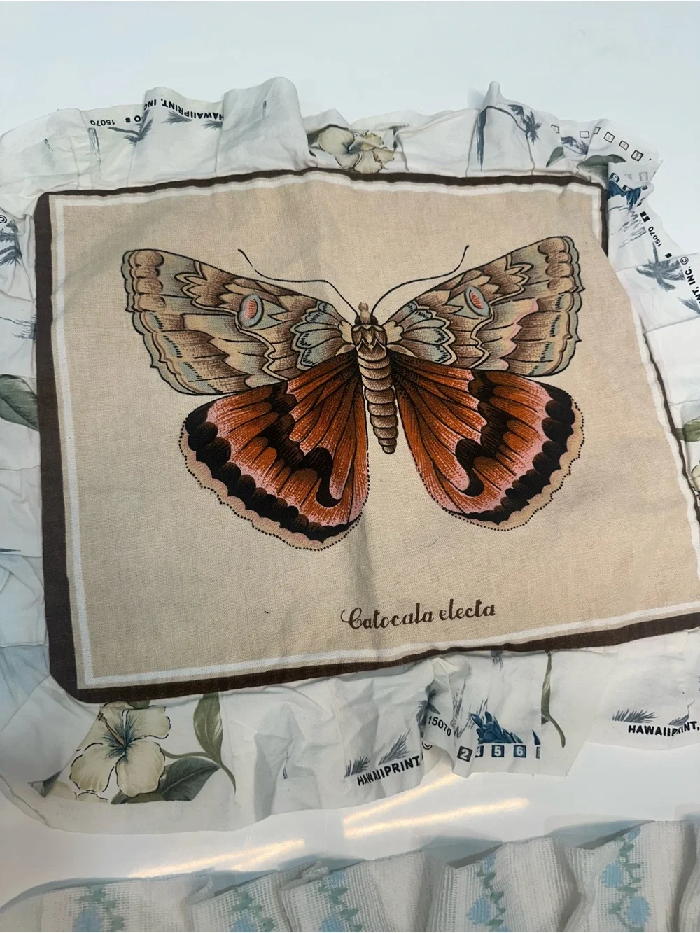 Butterfly Print Decorative Pillow Covers - Beige,‎ Brown, Peach